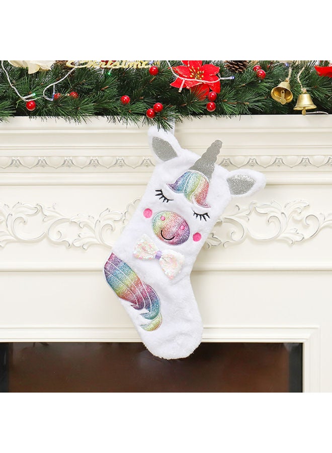 Tote Bag Happy Hanging Socks For Holiday And Christmas Decorations Multicolour 24.00*2.00*21.00cm  - Image 5