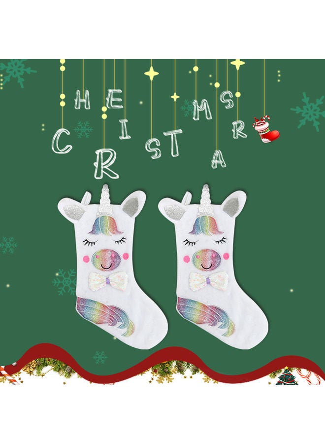 Tote Bag Happy Hanging Socks For Holiday And Decoration Multicolour 24.00*2.00*21.00cm  - Image 3
