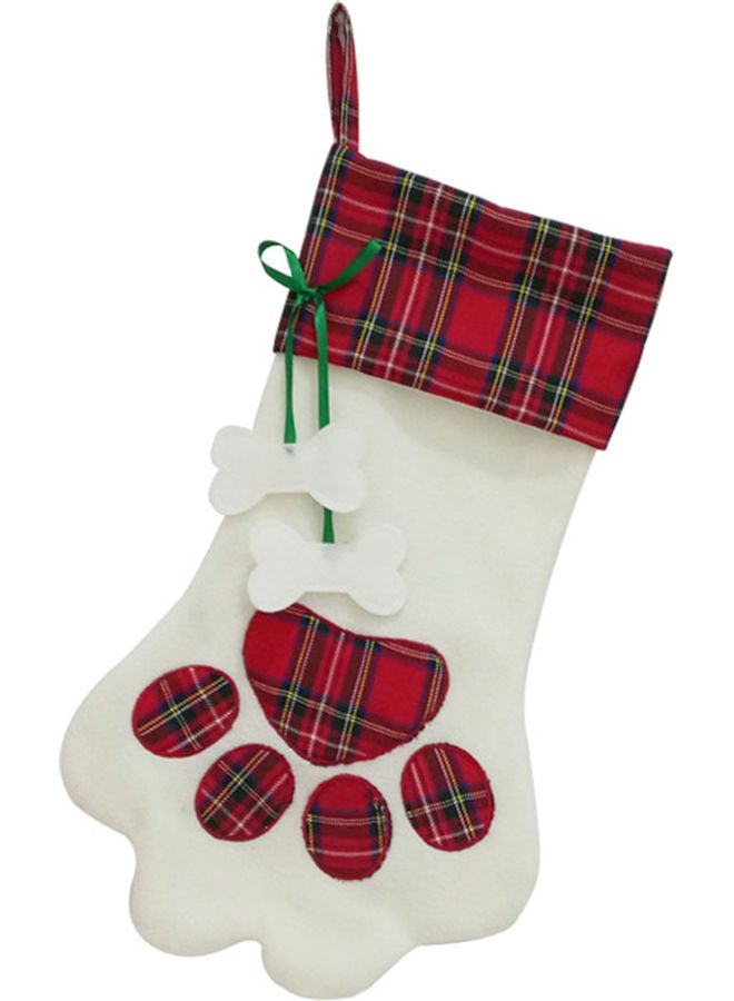 Tote Bag Happy Hanging Socks For Holiday And Christmas Decoration Red 28.00*3.00*23.00cm  - Image 1