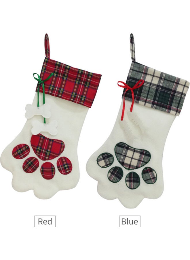 Tote Bag Happy Hanging Socks For Holiday And Christmas Decoration Red 28.00*3.00*23.00cm  - Image 3