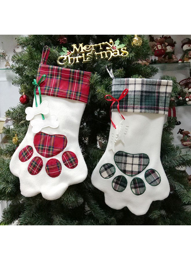 Tote Bag Happy Hanging Socks For Holiday And Christmas Decoration Red 28.00*3.00*23.00cm  - Image 4