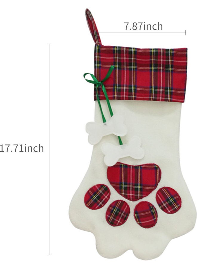 Tote Bag Happy Hanging Socks For Holiday And Christmas Decoration Red 28.00*3.00*23.00cm  - Image 5