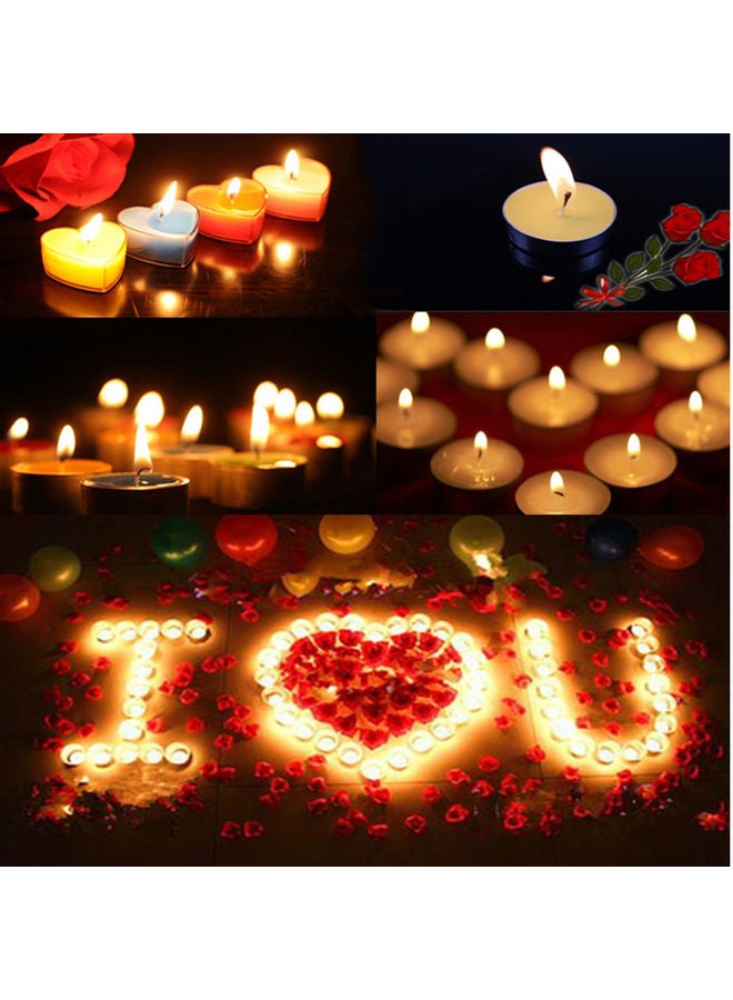 50 Pack Of  2-Hour Burn Duration Smokeless Tealights Candle Set White 18.00*2.50*18.00cm - v1607420753/N42894571A_4