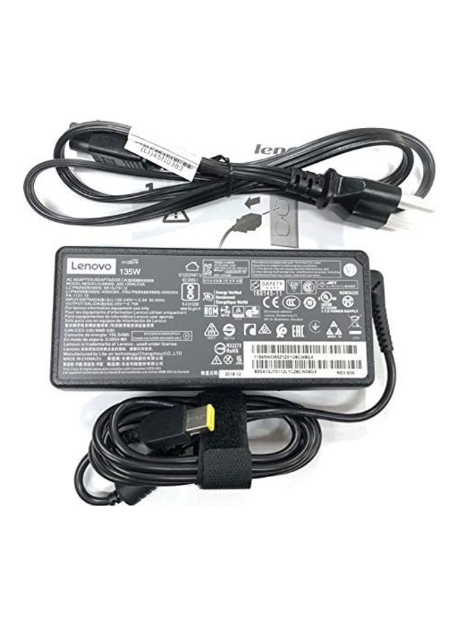 Slim Tip AC Adapter For Lenovo IdeaPad Black