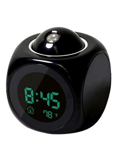 Digital Alarm Clock Black 10x8x8cm