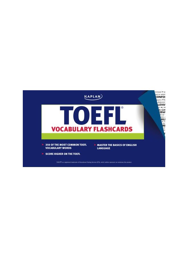 TOEFL Vocabulary Flashcards Paperback English - 38961