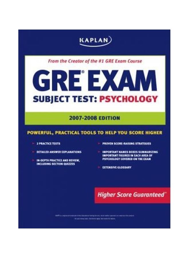Kaplan GRE Exam Subject Test: Psychology Paperback English by Kaplan - 01 Aug 2006 