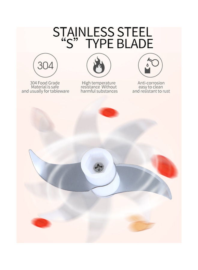 هراسة ثوم صغيرة بمنفذ شحن USB أزرق 11.7x9.7x9.7سم - Image 2