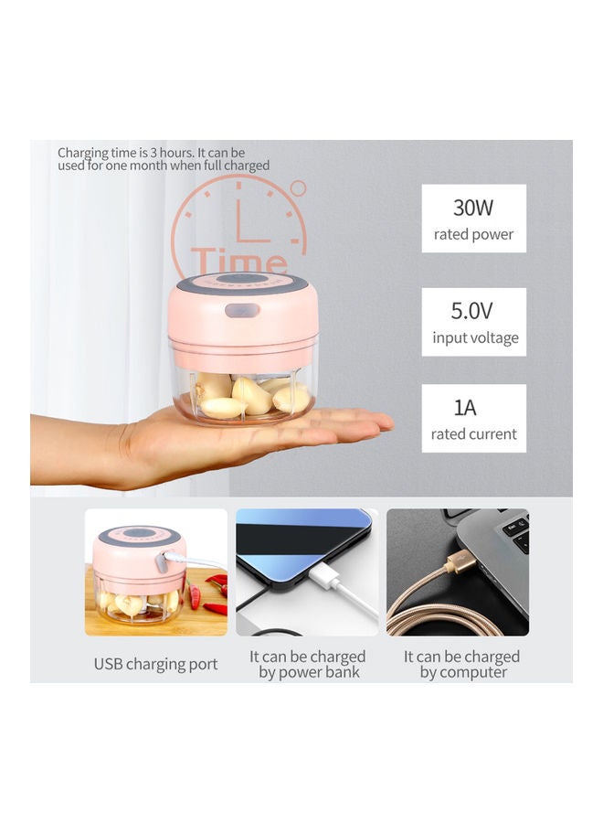 هراسة ثوم صغيرة بمنفذ شحن USB أزرق 11.7x9.7x9.7سم - Image 4