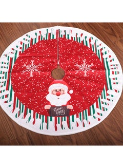Christmas Tree Skirt  In Diameter Double-Layer Design Santa Snowman Deer Pattern Multicolour 30.00*5.00*25.00cm