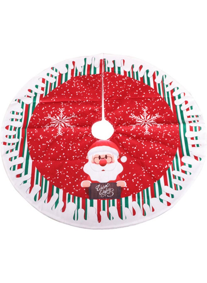 Generic - Christmas Tree Skirt  In Diameter Double-Layer Design Santa Snowman Deer Pattern Multicolour 30.00*5.00*25.00cm - Image 1