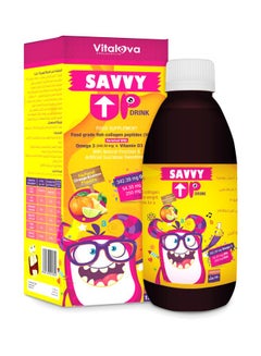 Savvy Up Collagen and Omega 3 drink for children, lemon and orange flavor, 150 ml - v1607424508/N42770956A_2