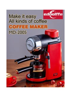 edoolffe Espresso Coffee Maker With Built-In Milk Frother 240.0 ml 800.0 W SHW48620766 Gules  - Image 2