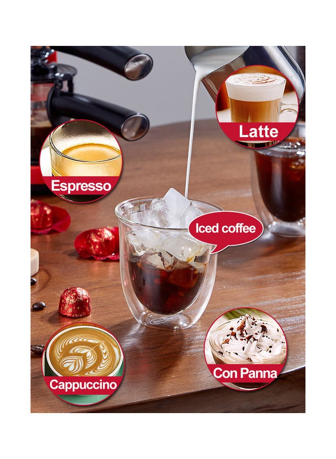edoolffe - Espresso Coffee Maker With Built-In Milk Frother 240.0 ml 800.0 W SHW48620766 Gules - Image 1