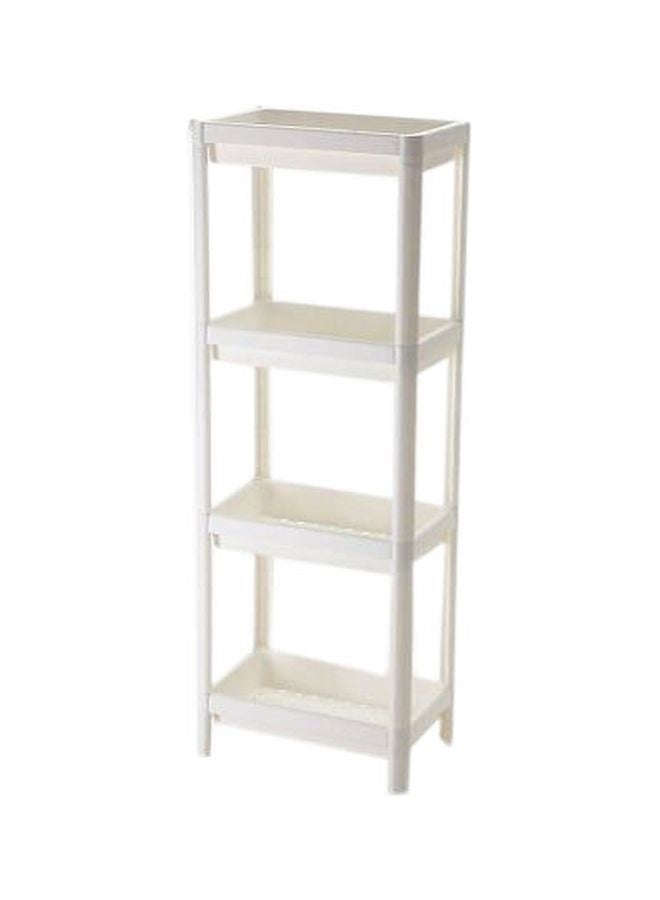 ZENHOME 4 Layer Shelving Unit White 36x100cm - Image 1