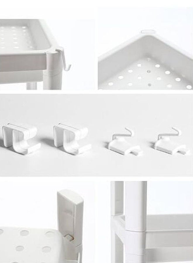 ZENHOME 4 Layer Shelving Unit White 36x100cm - Image 2