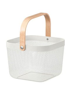 ZENHOME Storage Basket White 25x18x26cm  - Image 2