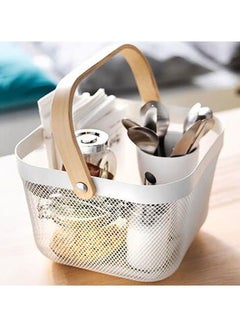 ZENHOME Storage Basket White 25x18x26cm  - Image 3