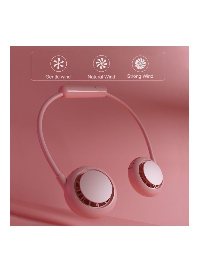 USB Charging 360 Degree Rotatable Hanging Neck Small Fan H33734P-KM Pink - Image 5