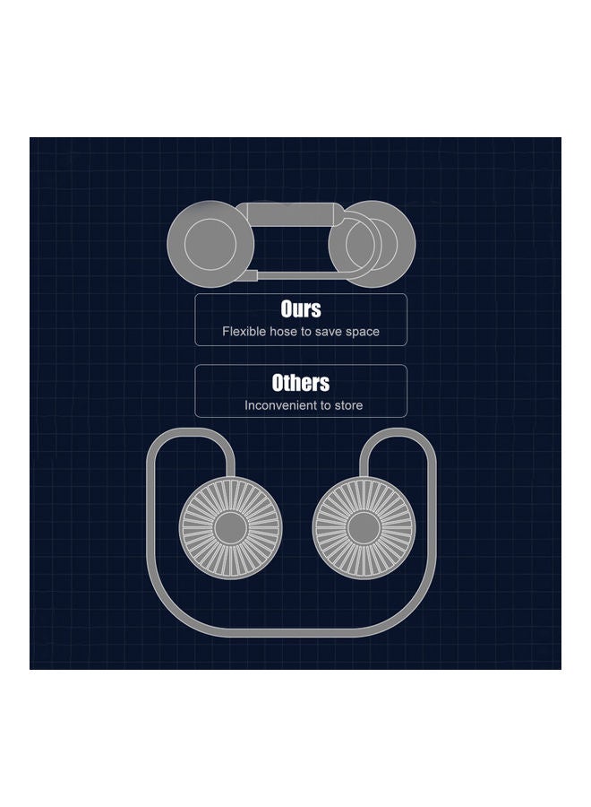 USB Charging 360 Degree Rotatable Hanging Neck Small Fan H33734P-KM Pink - Image 4