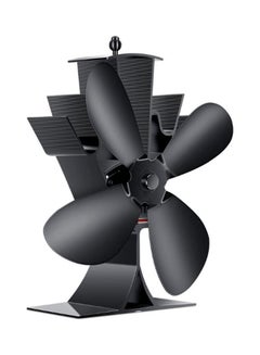 Generic 4-Blade Heat Power Fireplace Fan 0.0 W H34870-KM Black  - Image 1