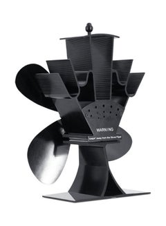 Generic 4-Blade Heat Power Fireplace Fan 0.0 W H34870-KM Black  - Image 2