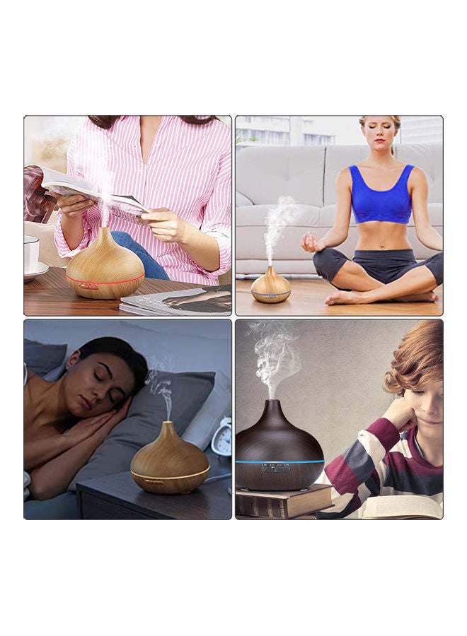 Household Wood Grain Aroma Diffuser Humidifier Black - Image 4