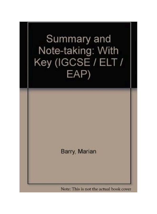 Summary And Note-Taking Paperback English by Barry, Marian - 01032018 