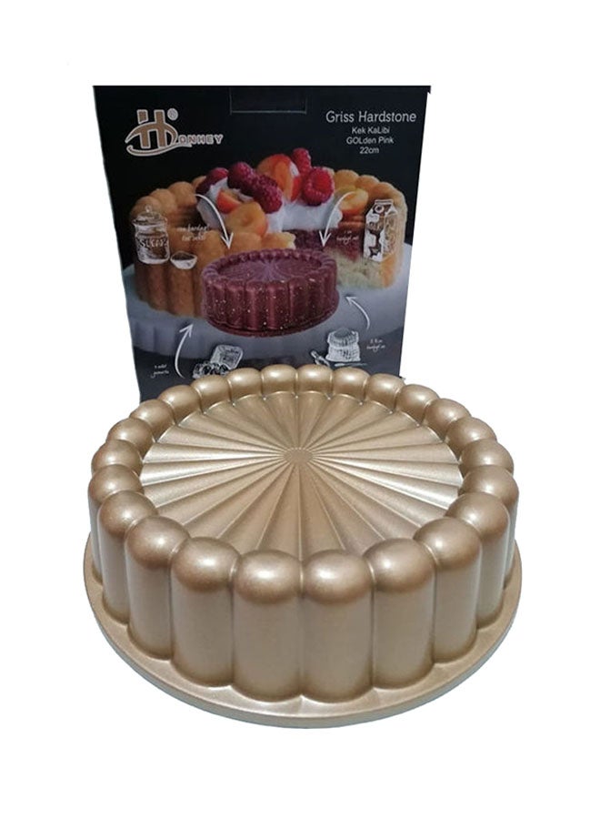 Charlotte Aluminum Case Nonstick Mould Gold 22x22x5.70cm - Image 1