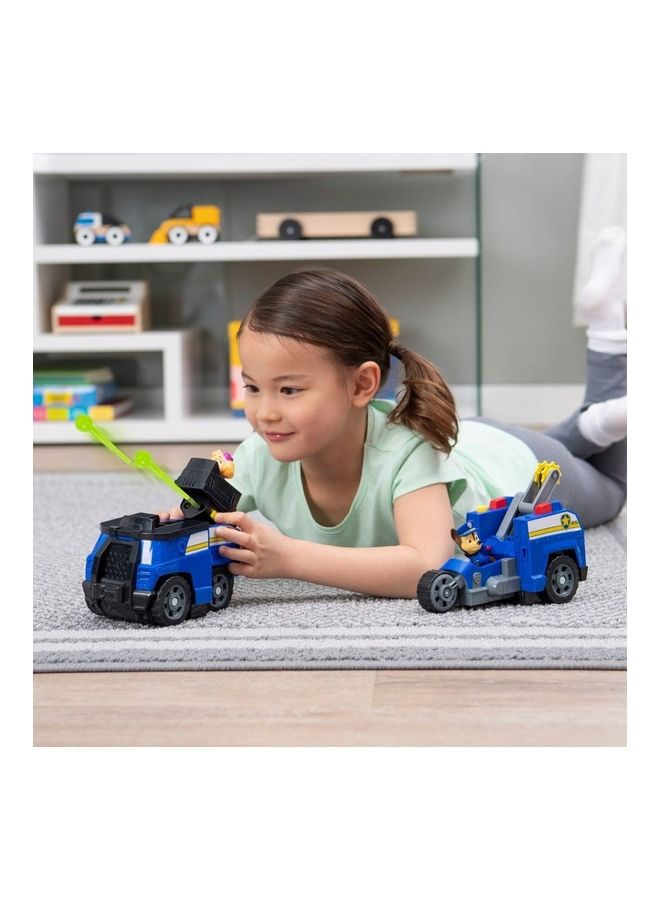 PAW PATROL - Chase Split-Second 2-in-1 Transforming Police Cruiser Vehicle with 2 Collectible Figures 4.5 x 14 x 7inch - Image 1