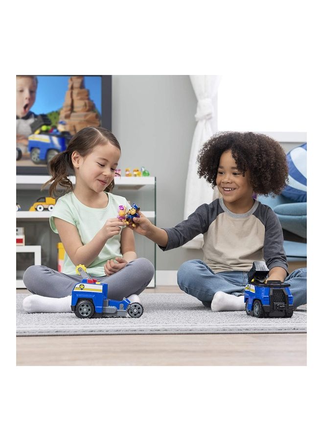 PAW PATROL - Chase Split-Second 2-in-1 Transforming Police Cruiser Vehicle with 2 Collectible Figures 4.5 x 14 x 7inch - Image 1