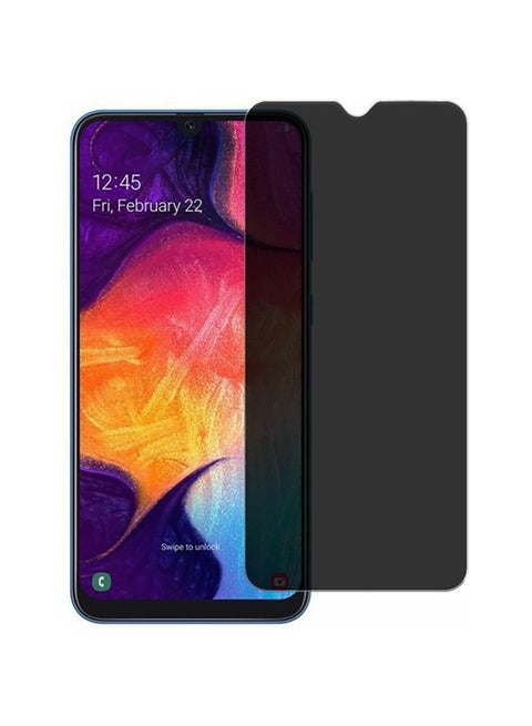 Privacy Anti-Spy Tempered Glass Screen Protector For Samsung Galaxy A50 Clear/Black