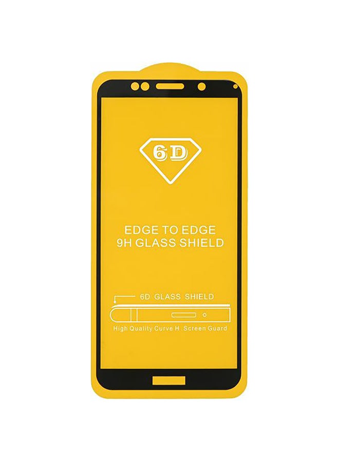 9 إتش لاصقة حماية للشاشة 6D بتغطية كاملة لهاتف هواوي Y5 أسود/شفاف