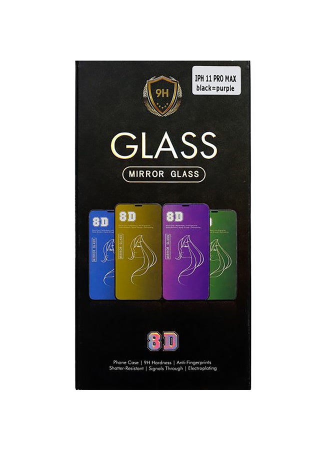 9H 8D Full protection Mirror Glass Screen Protector For Apple iPhone 11 Pro Max Black/Clear