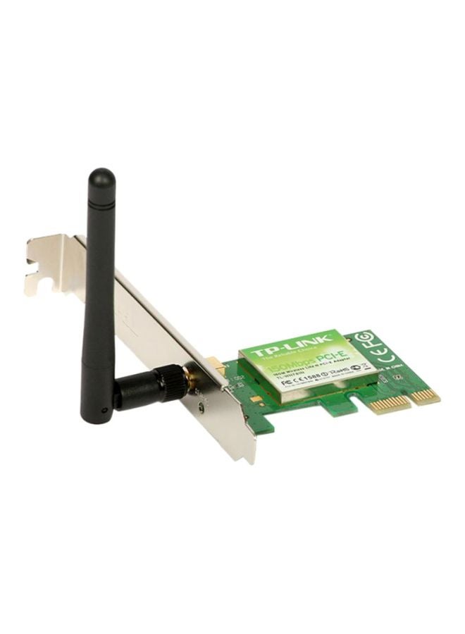 TP-LINK Wireless N Pci Express Adapter Black/Silver/Green  - Image 1