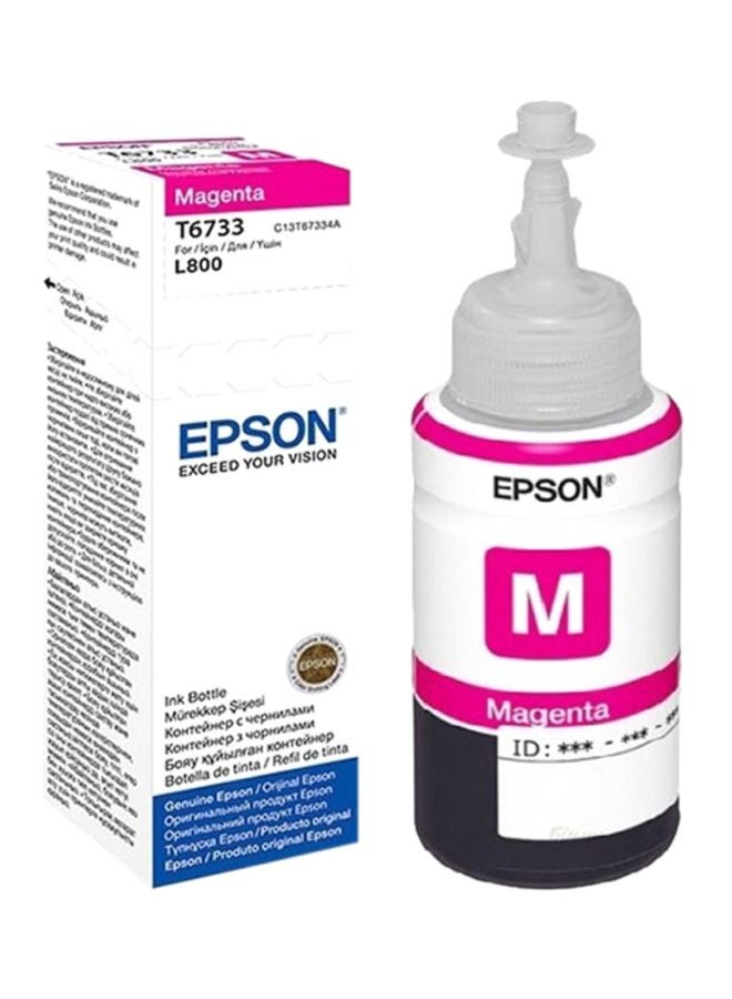 EPSON - Epson T6733 EcoTank Ink Bottle, Magenta Ink for Printer Refill, 70ml - Magenta - Image 1