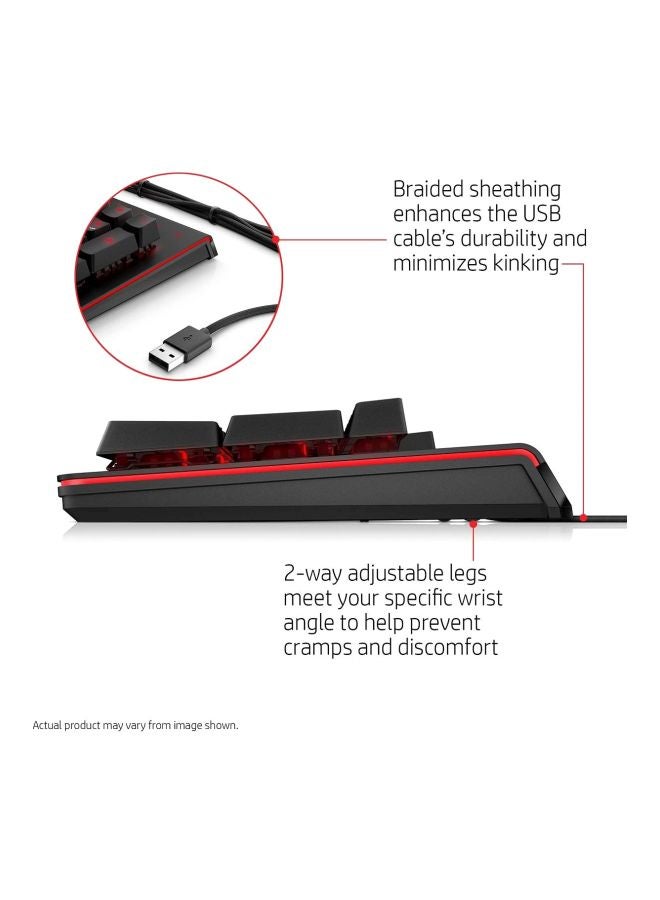 HP - Omen USB Wired Keyboard 1100 - Image 1