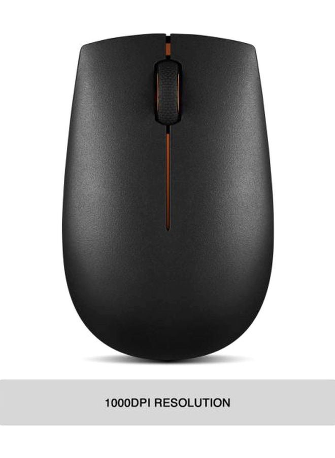 Lenovo 300 Wireless Compact Mice Black/White/Orange - Image 4