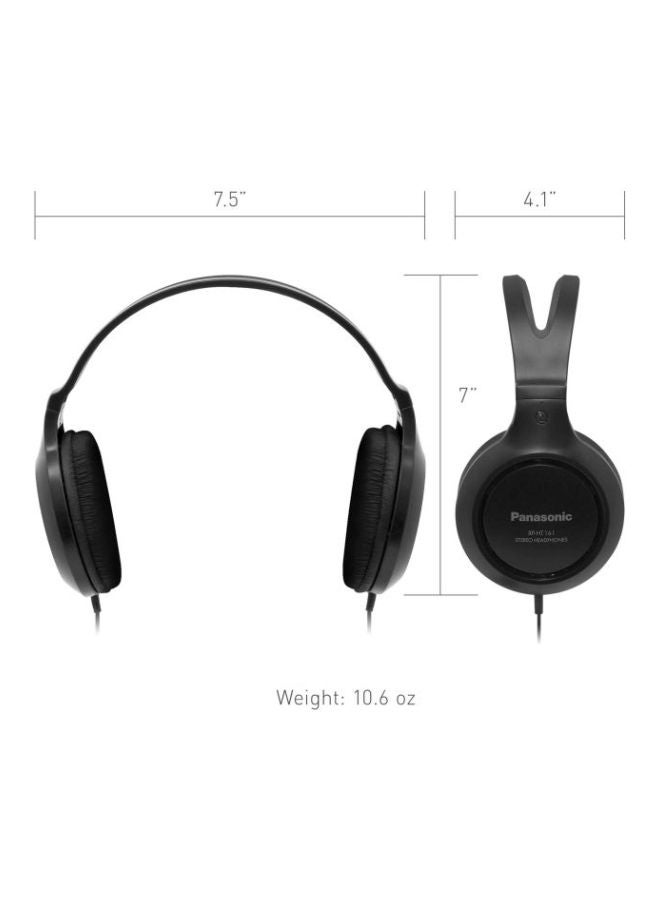 Panasonic Wired Over-Ear Headphones Black - Image 3
