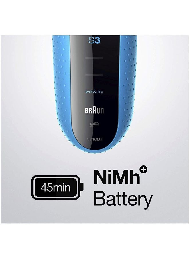 BRAUN - 3010Bt 3-In-1 Electric Shaver Black/Blue - Image 1