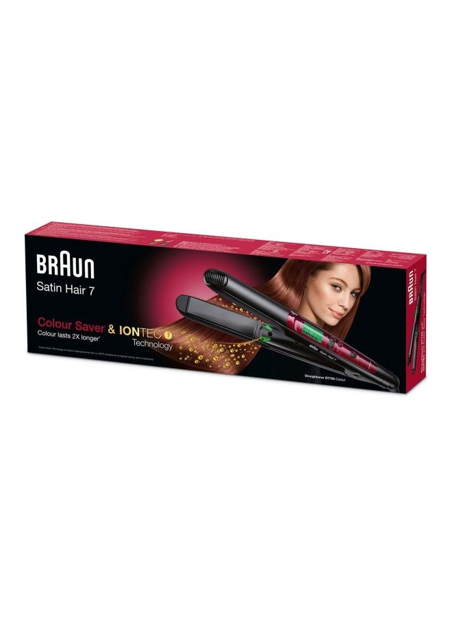 BRAUN - Satin Hair 7 ST750 Electric Straightener Black/Red - Image 1