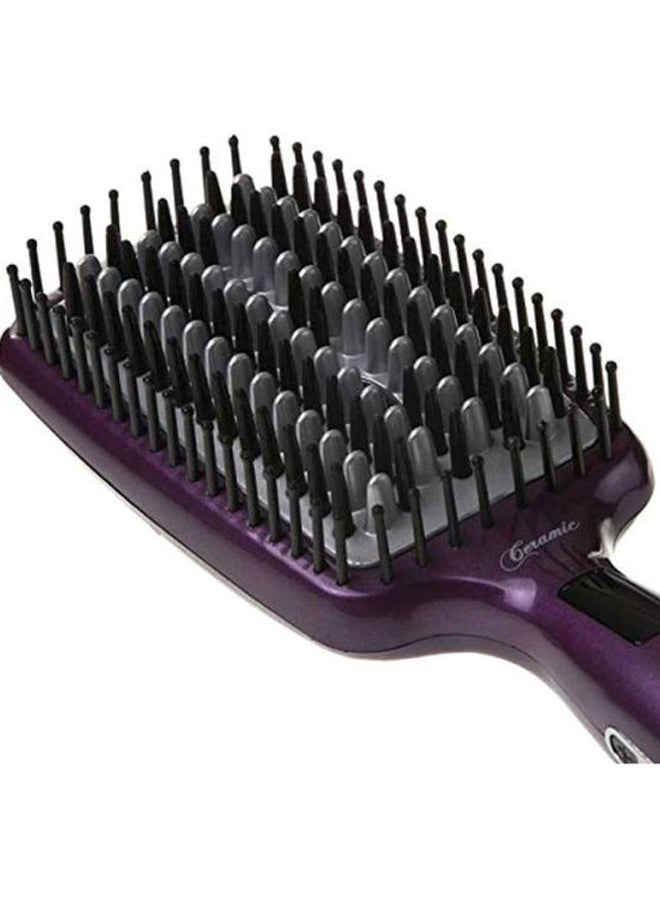 Ceramic Hair Brush 50W - Digital Temperature Control With Instant Heat Up To 230C, Fine Bristle For Hair Care, Easy To Clean, Ideal For Short And Long Hairs Purple/Silver - v1607441743/N14054121A_5