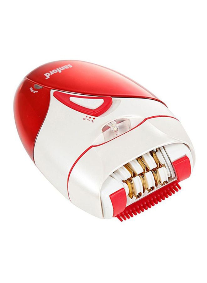 Sanford Rechargeable Electric Epilator Red/Silver - Image 3
