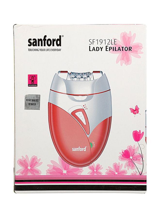 Sanford Rechargeable Electric Epilator Red/Silver - Image 5