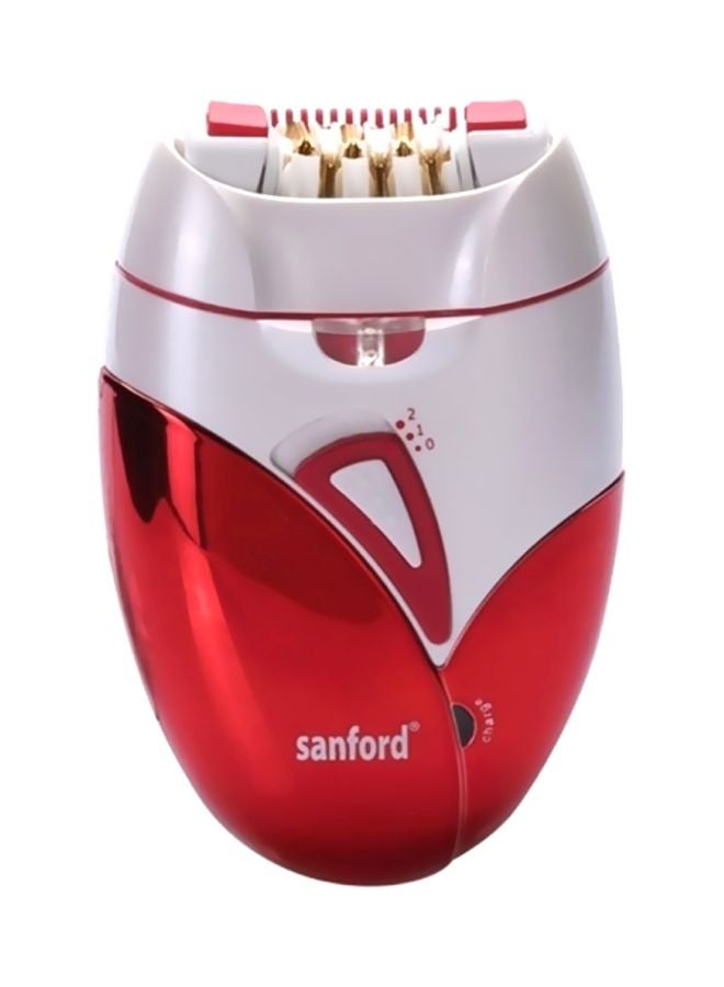 Sanford Rechargeable Electric Epilator Red/Silver - Image 1
