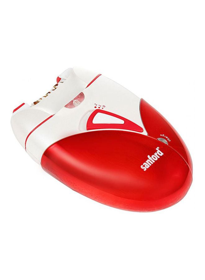 Sanford Rechargeable Electric Epilator Red/Silver - Image 2