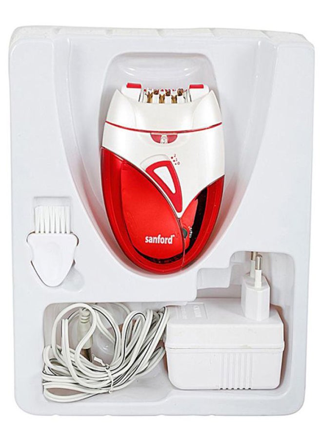 Sanford Rechargeable Electric Epilator Red/Silver - Image 4