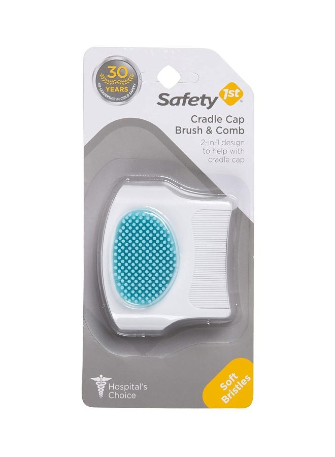 Safety 1st Cradle Cap Brush And Comb White/Blue One Size - Image 2