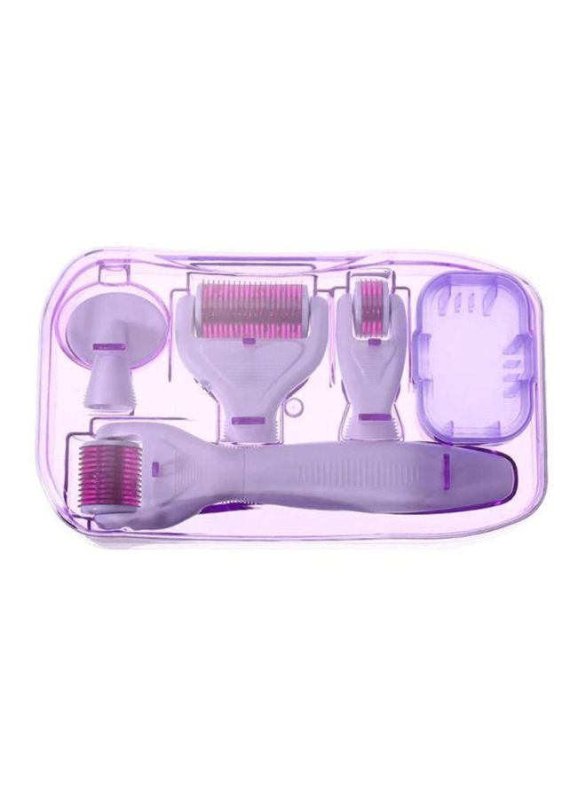 ديرما رولر طقم ديرما رولر 6 في 1 لمقاومة علامات التقدم في السن أبيض/ وردي - Image 4