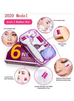 Derma Roller 6-In-1 Anti-Aging Roller System Kit White/Pink  - Image 5